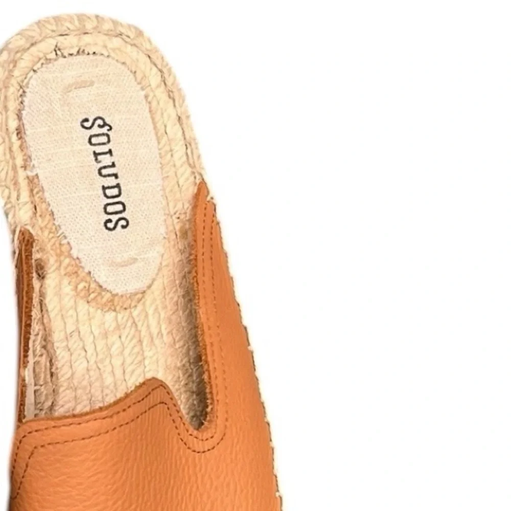 Soludos Brown Slip-Ons Leather Shoes Mules Size 9